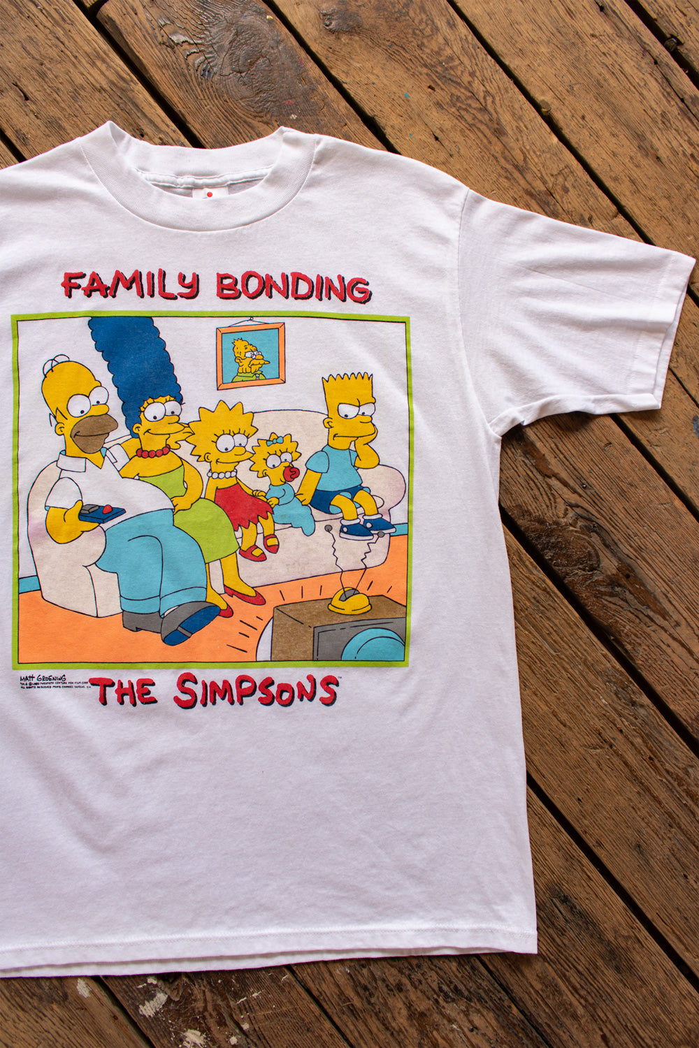 Vintage 1980s Simpsons Family Bonding Tee - Large – Tall Tale Vintage